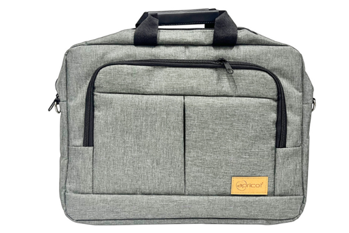 Apricot Anc-3400 Düz İki Gözlü Kumaş 15.6 inç Laptop Kılıfı Gri