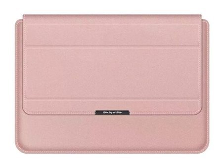 Gubisi Düz Tek Gözlü Suni Deri 16 inç Laptop Kılıfı Pembe