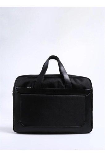 Pierre Cardin 01pc001197 Düz İki Gözlü Kumaş Evrak Çantası Siyah
