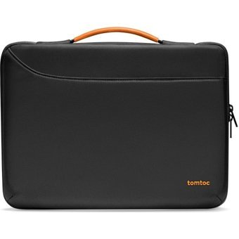 Tomtoc Defender A22 Baskılı Tek Gözlü Polyester 14 inç Laptop Kılıfı Siyah