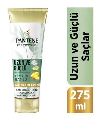 Pantene Pro-V Minerals Uzun ve Güçlü Dökülme Karşıtı Bambu Biyotin Kadın Saç Kremi 275 ml