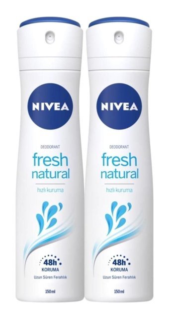 Nivea Fresh Natural Sprey Kadın Deodorant 2x150 ml