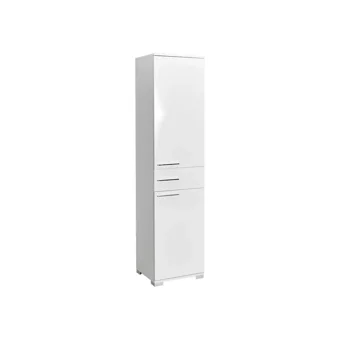 Adore Diamond 2 Kapaklı 1 Çekmeceli 6 Raflı Çok Amaçlı Dolap Beyaz 187 x 45 x 38 cm