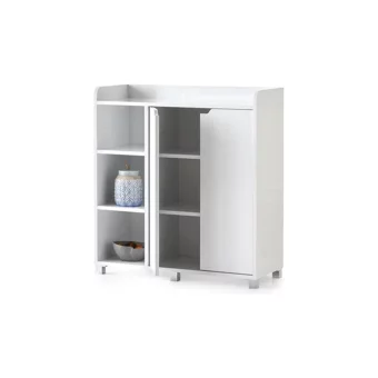 Sivas Gözde Mobilya Dresuar 2 Kapaklı 7 Raflı Çok Amaçlı Dolap Beyaz 72 x 36 x 100 cm