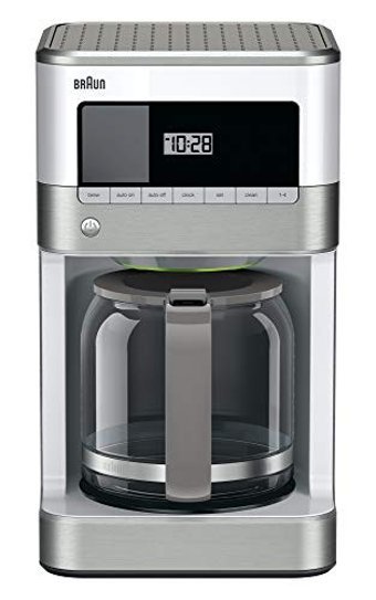 Braun KF6050WH BrewSense Zaman Ayarlı Çelik Filtreli Karaf Hazneli 12 Fincan Gri Filtre Kahve Makinesi