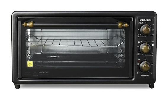 Kumtel LX-3525 40 lt Izgaralı Rustik Fanlı Mini Fırın Siyah
