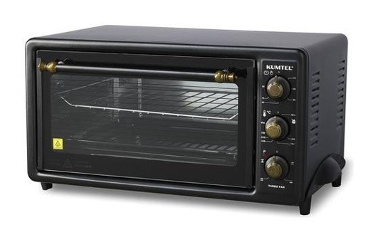Kumtel LX-3525 40 lt Izgaralı Rustik Fanlı Mini Fırın Siyah