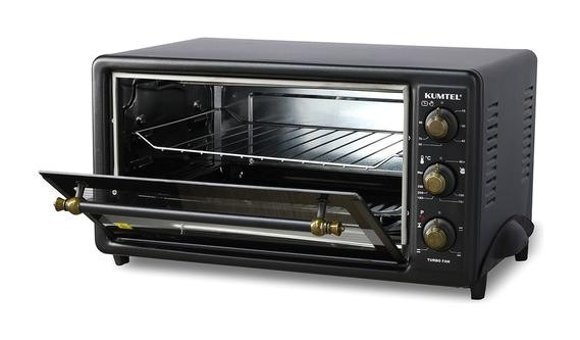 Kumtel LX-3525 40 lt Izgaralı Rustik Fanlı Mini Fırın Siyah