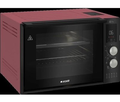 Arçelik Mf 30 QBK AF 30 lt Izgaralı Dijital Fanlı Mini Fırın Bordo
