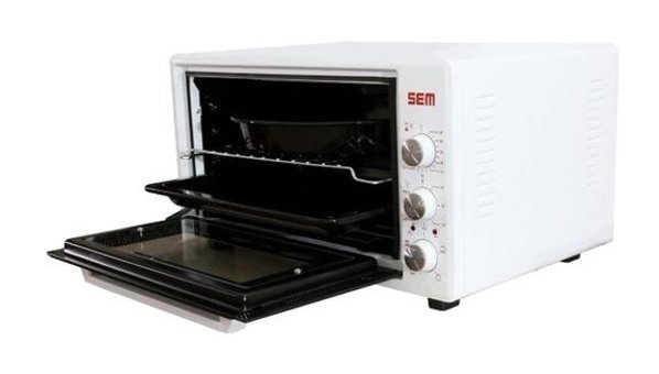 Sem SC-4602 46 lt Izgaralı Fanlı Midi Fırın Beyaz