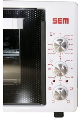 Sem SC-4602 46 lt Izgaralı Fanlı Midi Fırın Beyaz