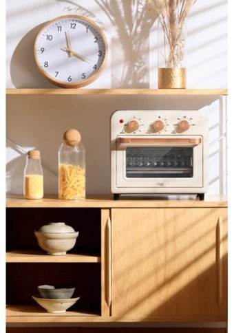 Fressi AF-01 13 lt Izgaralı Retro Midi Fırın Bej