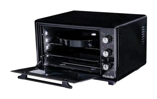 Musullu MF-1550 50 lt Izgaralı Fanlı Midi Fırın Siyah