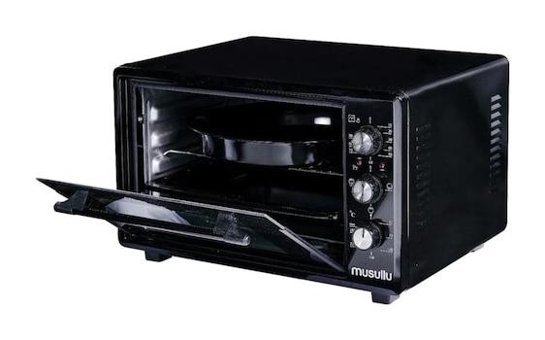 Musullu MF-1550 50 lt Izgaralı Fanlı Midi Fırın Siyah