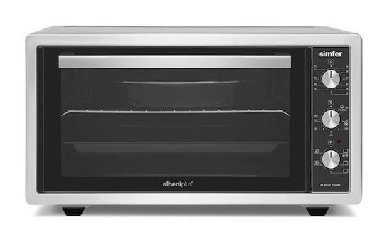 Simfer 4507 45 lt Izgaralı Fanlı Midi Fırın İnox