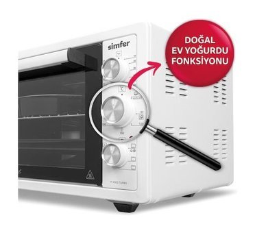 Simfer 4502 45 lt Izgaralı Fanlı Midi Fırın Beyaz