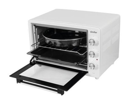 Simfer 3420 34 lt Izgaralı Fanlı Midi Fırın Beyaz