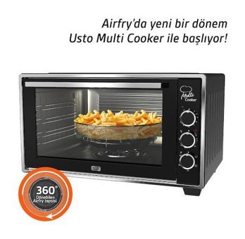 Usto 2115 50 lt Izgaralı Midi Fırın Siyah