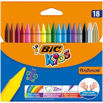 Bic Kids Plastidecor Silinebilir 18'li Mum Pastel Boya Seti