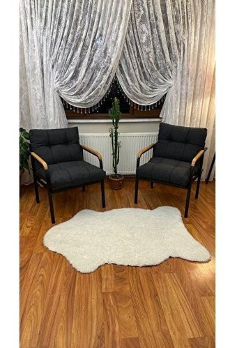 Modern Style Home Metal 2'li Bahçe Koltuğu Gri