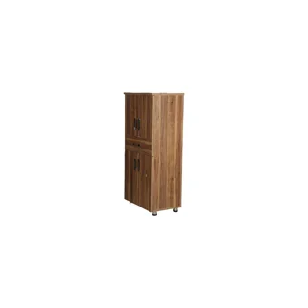 Bengi Ticaret 4 Kapaklı 4 Raflı Çok Amaçlı Dolap Ceviz 180 x 56 x 35 cm