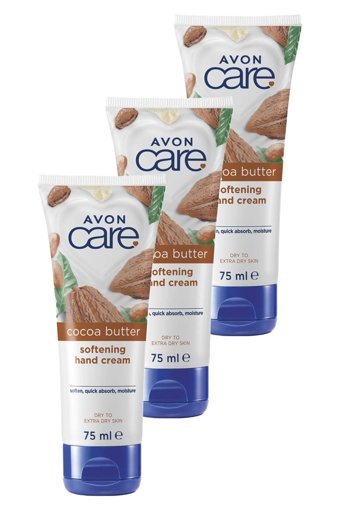 Avon Care Kakao Yağlı Kuru Ciltler Organik Vegan Parfümsüz El Kremi 3x75 ml