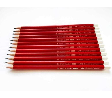 Faber-Castell Okul 12'li Üçgen Siyah 2.5B Kurşun Kalem Seti