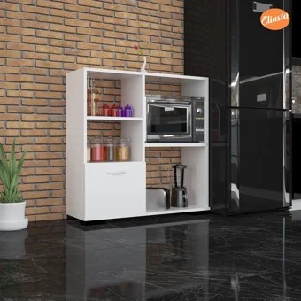 Modilayn 1 Kapaklı 4 Raflı Çok Amaçlı Dolap Beyaz 90 x 78.6 x 33 cm