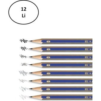 Faber-Castell Goldfaber 1221 12'li Köşeli Siyah 5B Kurşun Kalem Seti