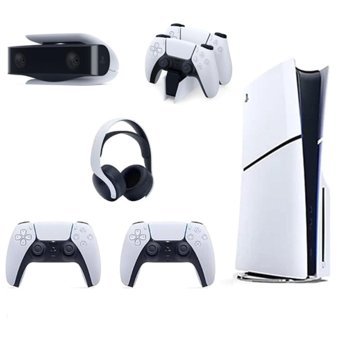 Sony Playstation 5 Slim Standart Edition 1 TB 2 Dualsense Kollu Oyun Konsolu + Dualsense Şarj İstasyonu + HD Kamera + 3D Kulaklık