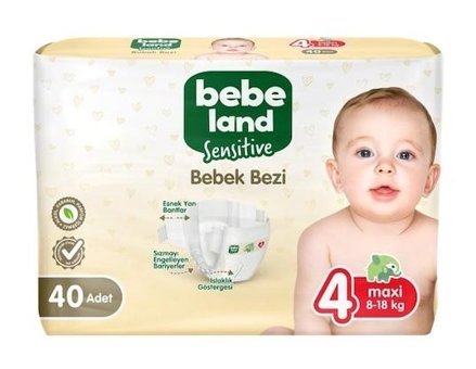 Bebeland 4 Numara Cırtlı Bebek Bezi 100 Adet
