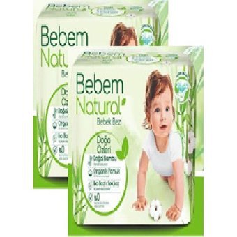 Bebem Natural Doğa Özleri 4 Numara Organik Cırtlı Bebek Bezi 2x30 Adet