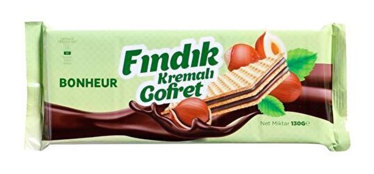 Bonheur Fındık Kremalı Gofret 130 gr