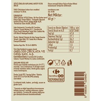 Bonheur Fıstıklı Çikolata 60 gr