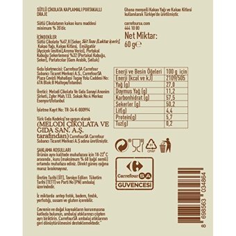 Bonheur Portakallı Çikolata 60 gr