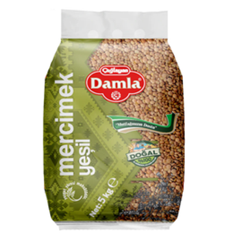 Damla Yeşil Mercimek 5 kg