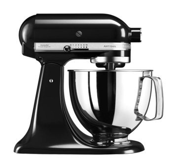 Kitchenaid 5KSM125EOB Paslanmaz Çelik 1000 W 4.8 lt Standlı Hamur Yoğurma ve Mutfak Şefi Siyah