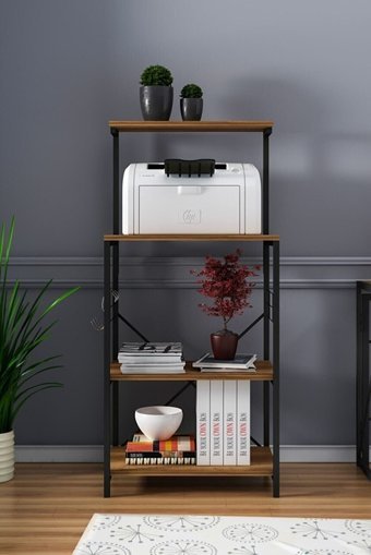 Arrigo 4 Raflı Çok Amaçlı Dolap Kahverengi 113 x 60 x 40 cm