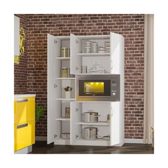 Aeka Ae-3030 5 Kapaklı 9 Raflı Çok Amaçlı Dolap Beyaz 32 x 90 x 150 cm