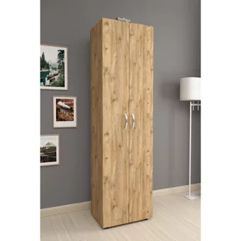 Bofigo 2 Kapaklı 5 Raflı Çok Amaçlı Dolap Çam 178 x 49 x 32 cm