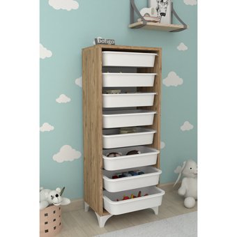 Bofigo 8 Çekmeceli Çok Amaçlı Dolap Çam 109 x 45 x 30 cm