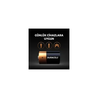 Duracell 5000394076716 LR20 1.5 V Alkalin D / Büyük Pil 2'li