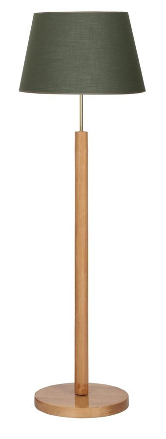 Vinner Naturel Ahşap Ayaklı Tek Ayak Şapka Lambader Haki