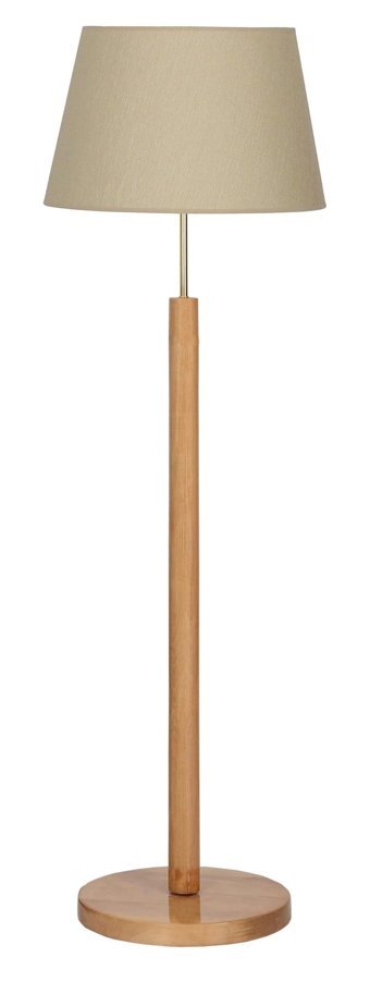 Vinner Naturel Ahşap Ayaklı Tek Ayak Şapka Lambader Kahverengi