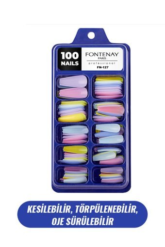 Fontenay No:127 Çok Renkli 100'lü Takma Tırnak
