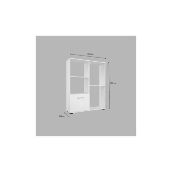 Modilayn Ard109 1 Kapaklı 1 Çekmeceli 4 Raflı Çok Amaçlı Dolap Beyaz 90 x 78.6 x 35 cm