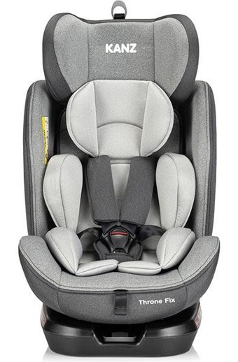 Kanz Throne Fix Isofix 360 Derece Dönen 0-36 kg Yatabilen Yükseklik Ayarlı Çift Yönlü Oto Koltuğu Gri