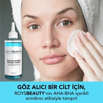 Roys Beauty Glycolic Acid 5% Tüm Ciltler İçin Aha+Bha Gözenek Sıkılaştırıcı Yüz Temizleyici Tonik 200 ml