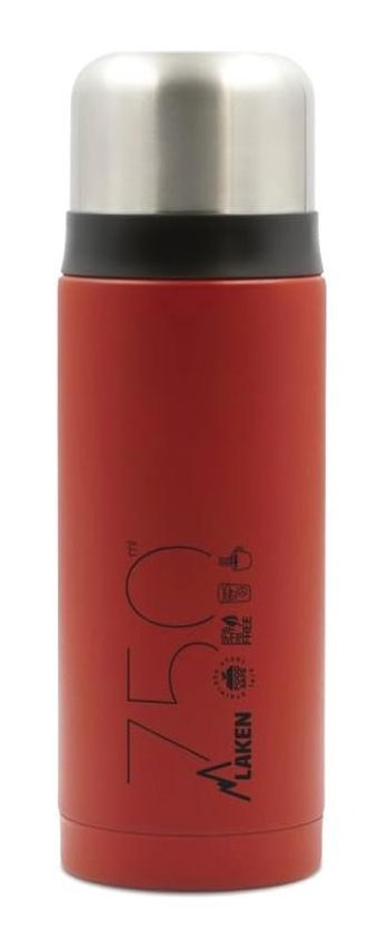 Laken Paslanmaz Çelik 750 ml Matara Termos Kırmızı