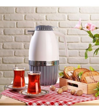 Schafer Hause Cam 2 lt Çaydanlık Termos Gri